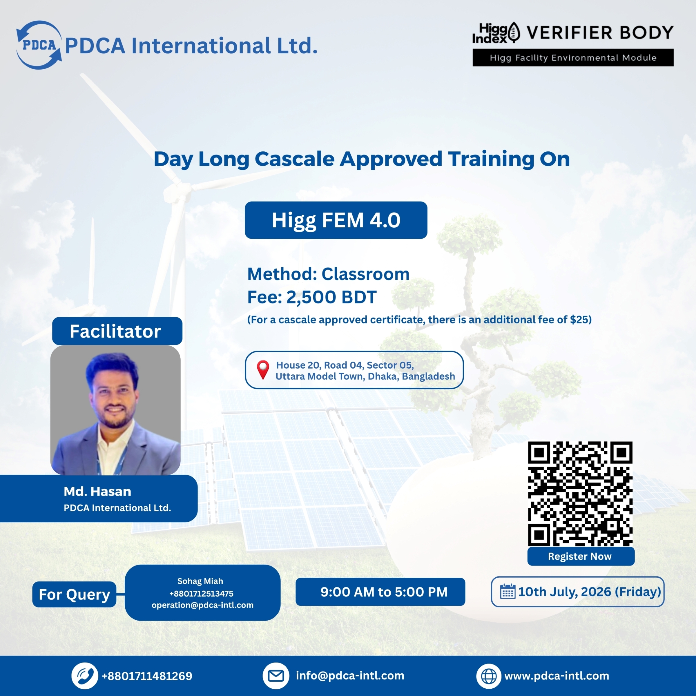 Training on Higg FEM 4.0