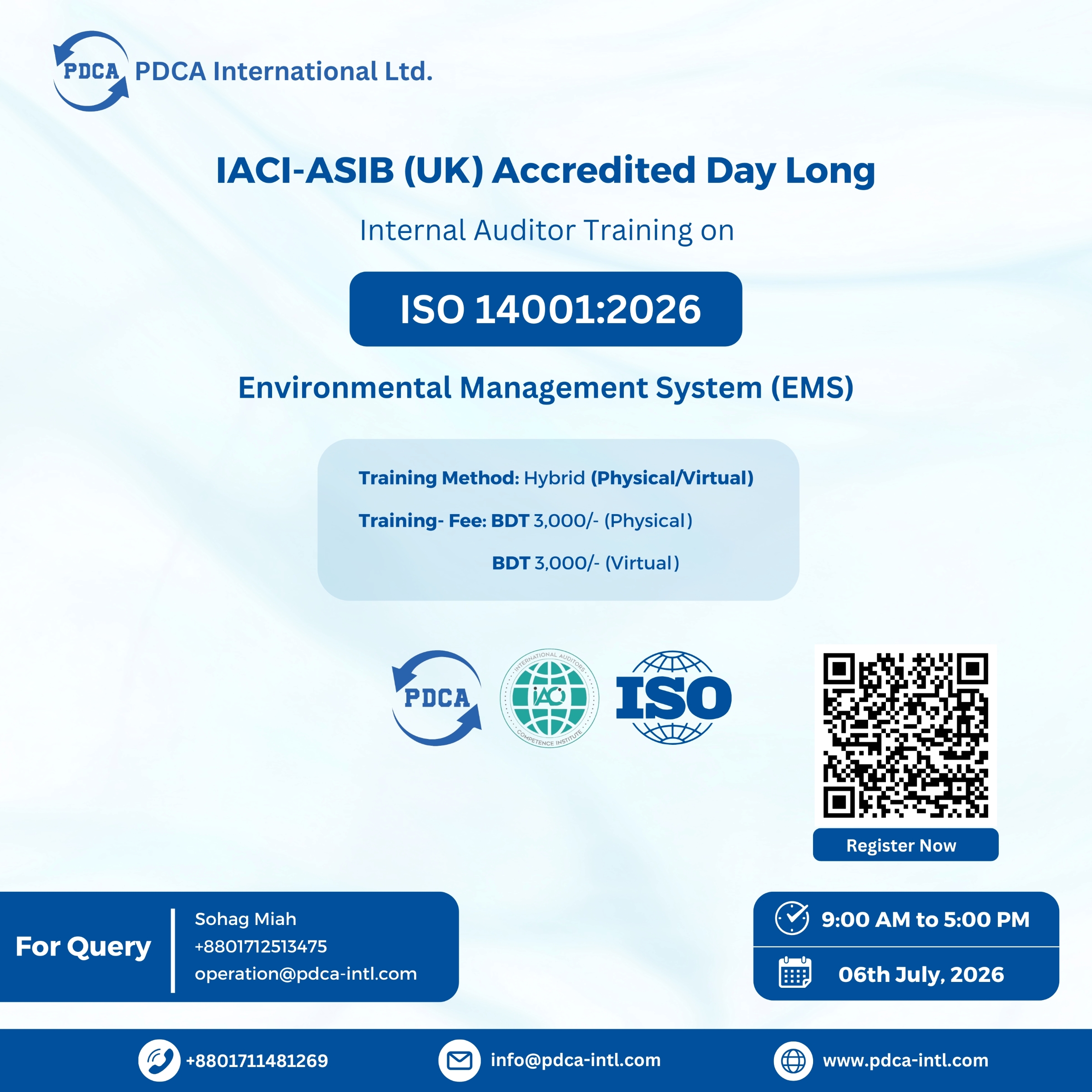 Internal Auditor Training on ISO 14001:2026 (EMS)