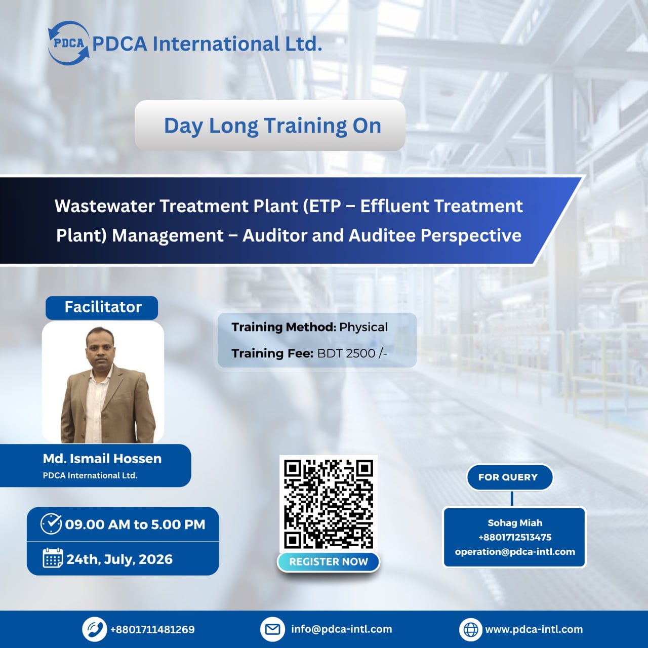 Training on Wastewater Treatment Plant (...