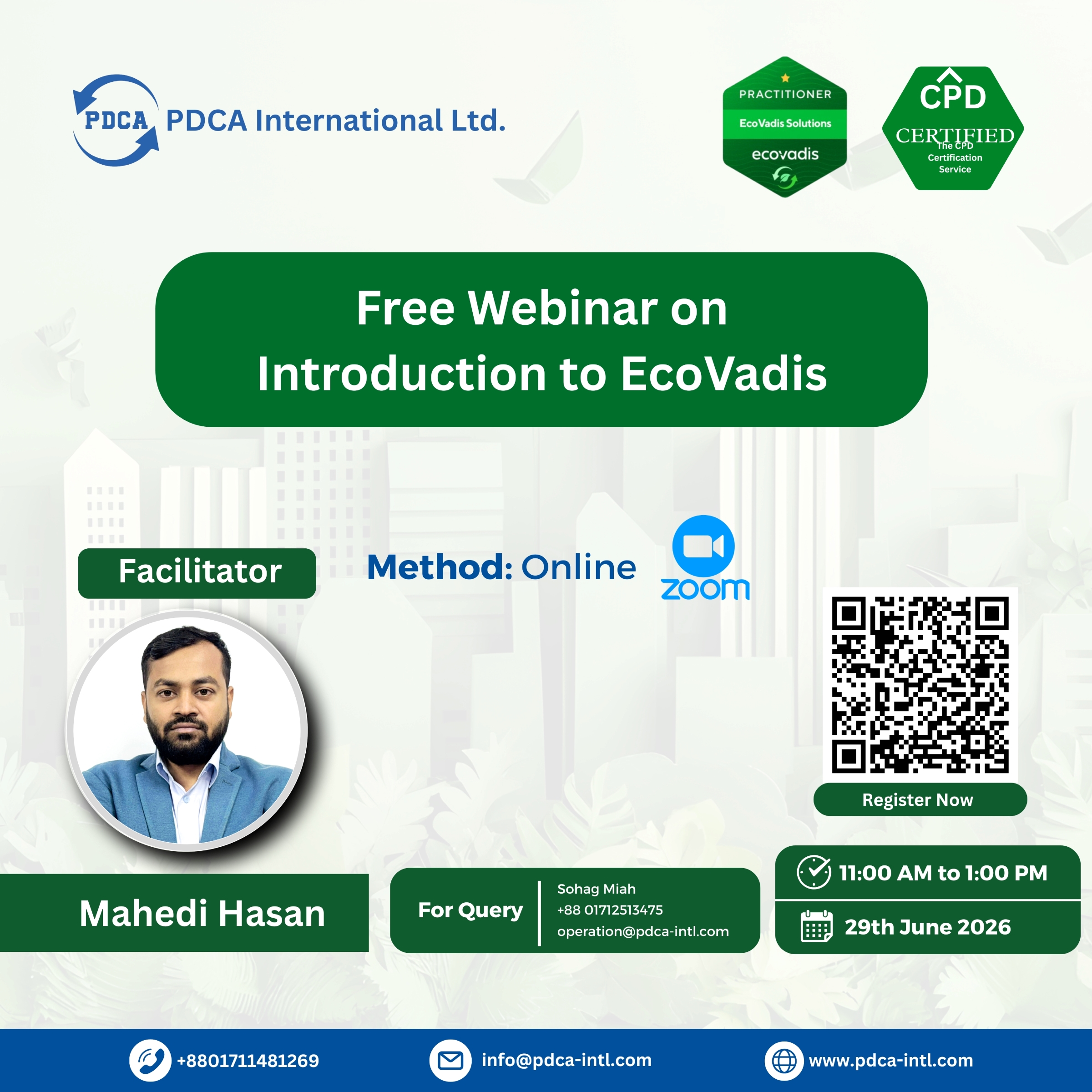 Webinar on Introduction to EcoVadis