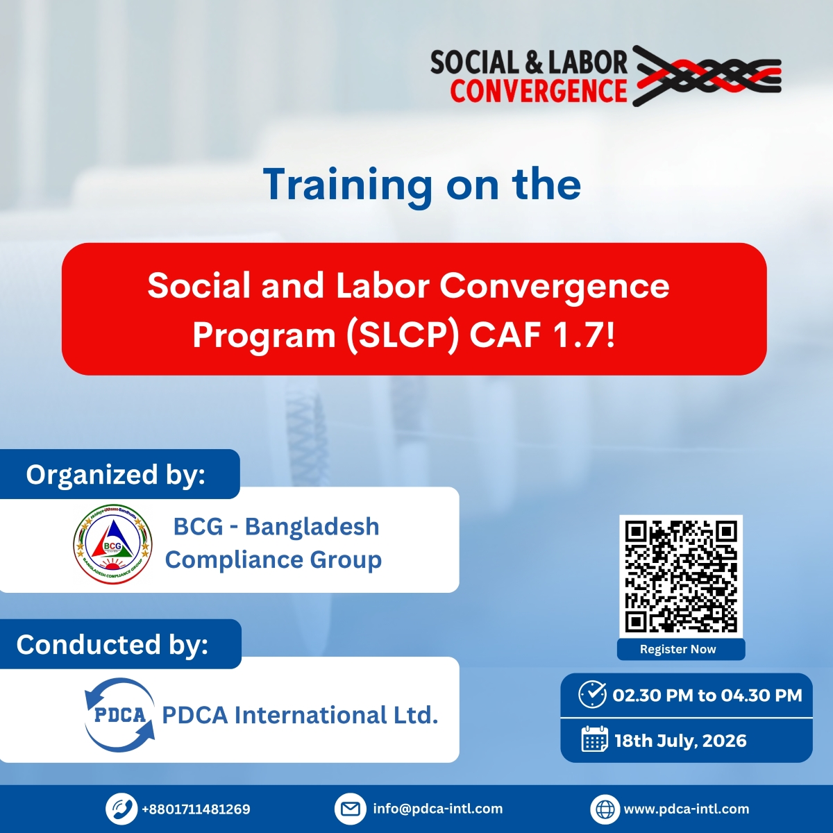 Training on the Social and Labor Convergence Program (SLCP) CAF 1.7!