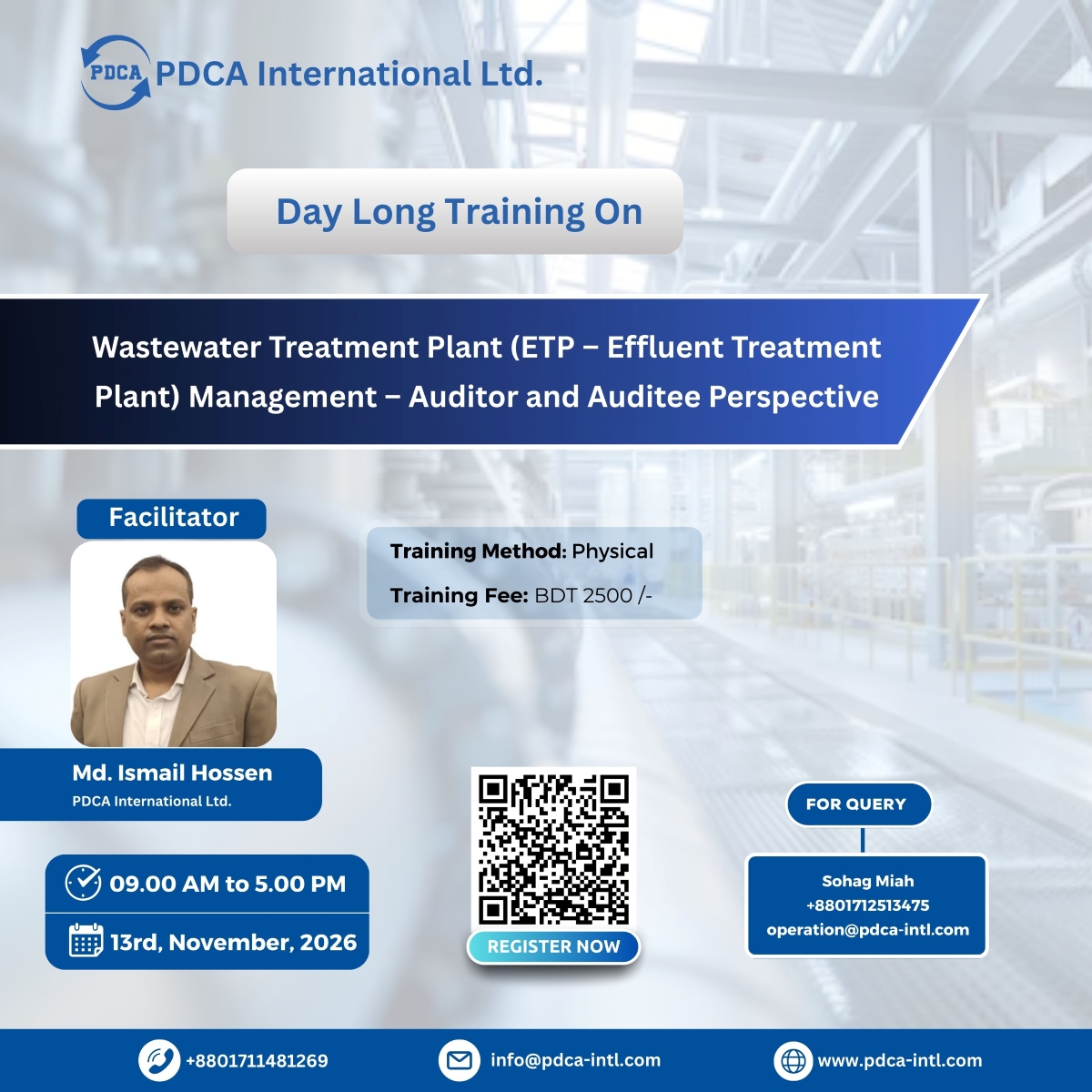 Training on Wastewater Treatment Plant (...
