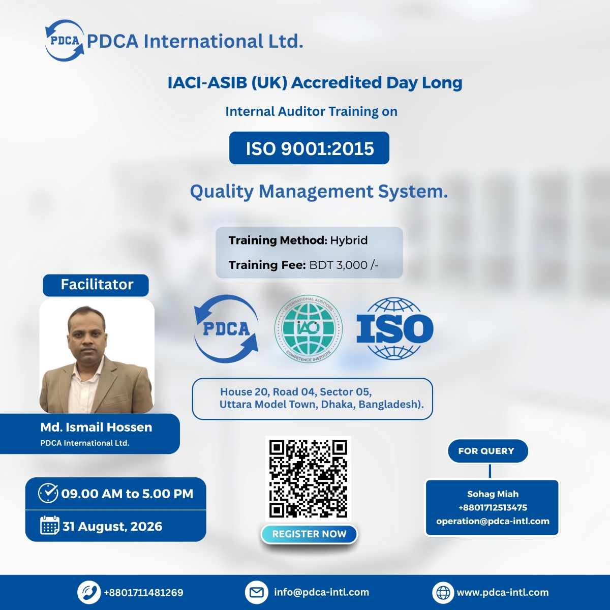 Internal Auditor Training on ISO 9001:20...