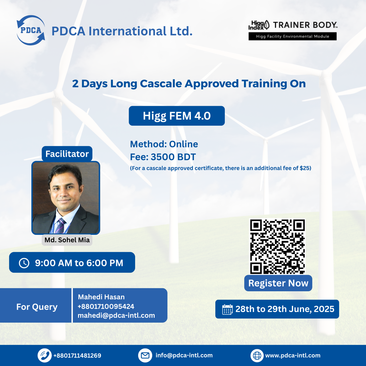 Training on Higg FEM 4.0