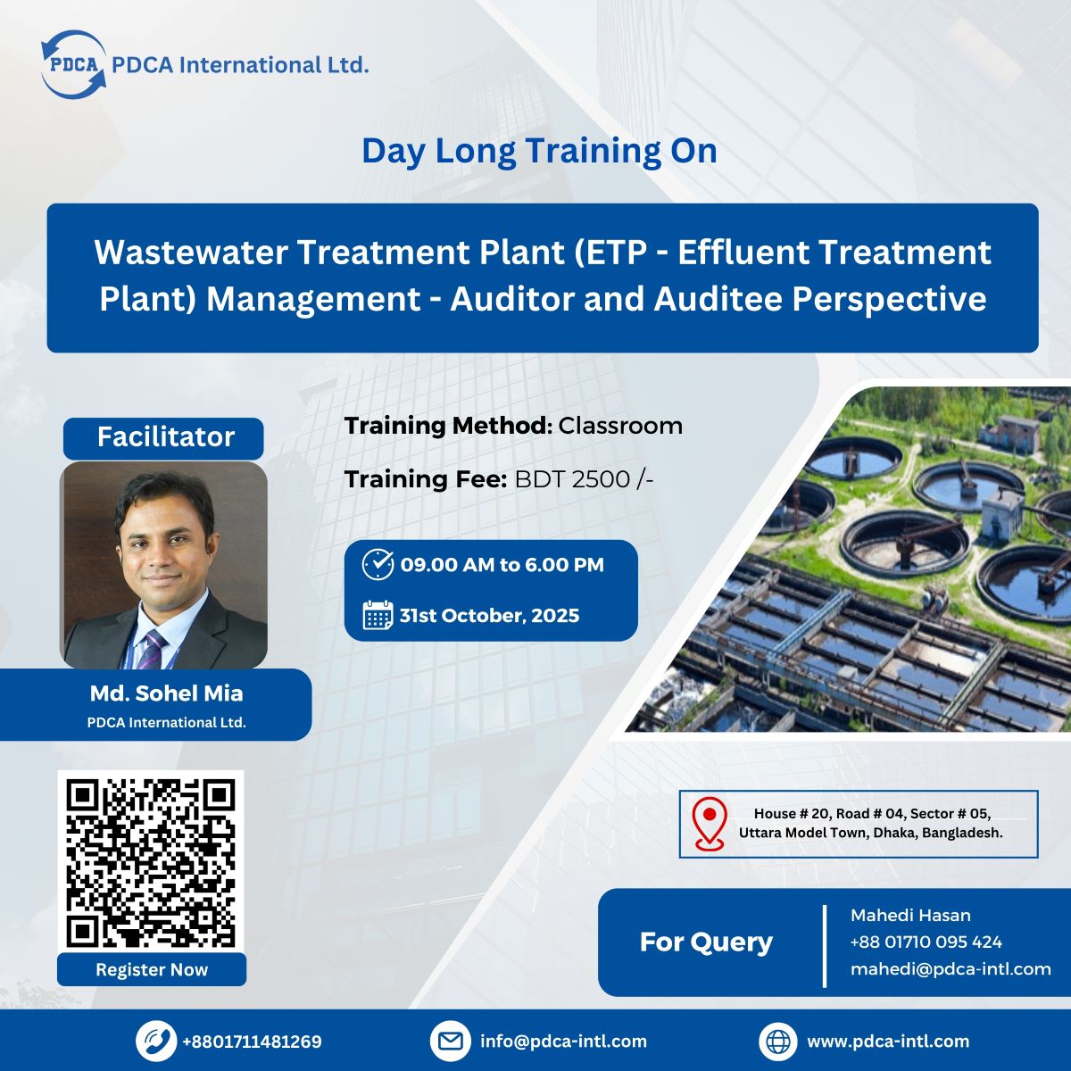 Training on Wastewater Treatment Plant (...