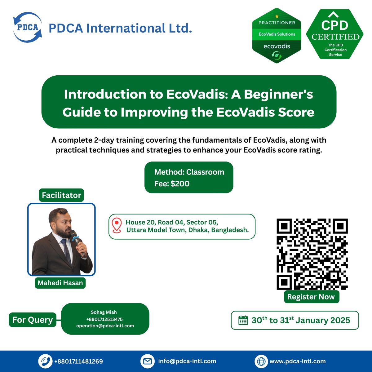 2-Days Training on the Fundamentals of EcoVadis and Practical Strategies to Strengthen Your EcoVadis Score