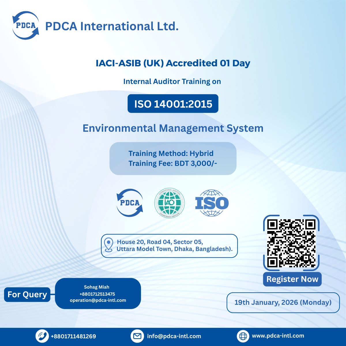 Internal Auditor Training on ISO 14001:2015 (EMS)