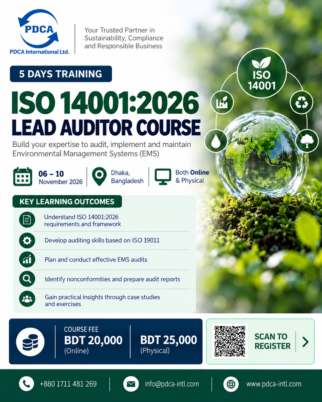 5 Days Long Lead Auditor Training on ISO 14001:2026 (EMS)