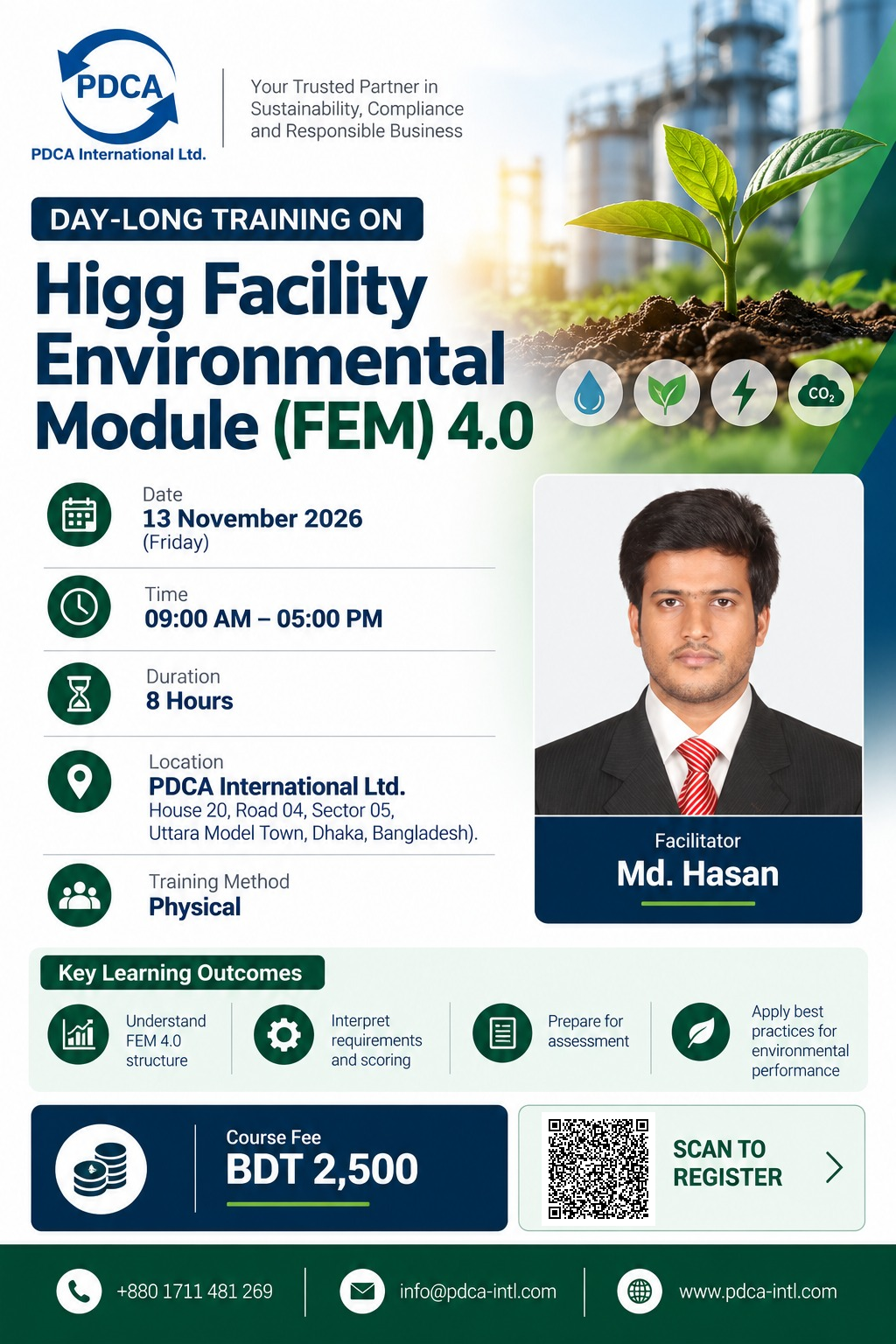 Day-Long Training on the Higg Facility Environmental Module (FEM) 4.0